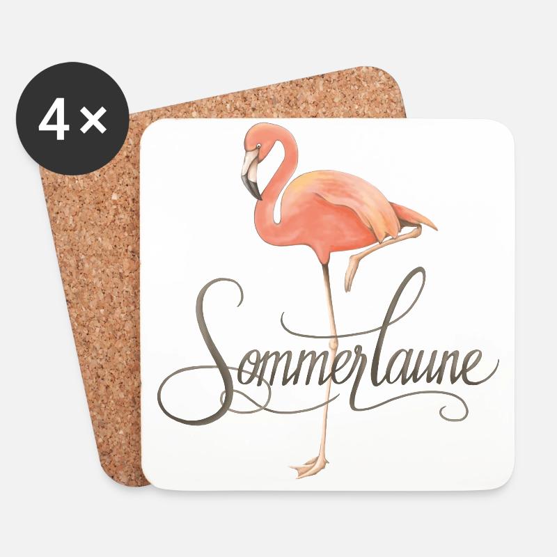 Sommerlaune - Untersetzer (4er-Set) - Weiß