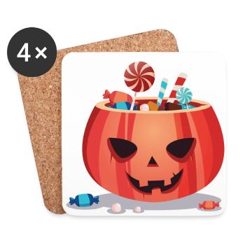 Happy Halloween Pumpkin - Coasters (set of 4) - white - Front