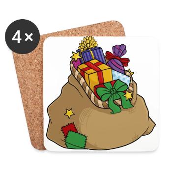 cadeaux Nikolaus Sack - Dessous de verre (lot de 4) - blanc - Devant