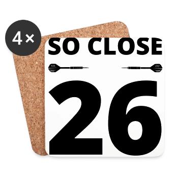 SO CLOSE - Coasters (set of 4) - white - Front