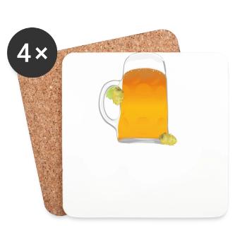 Bier Wiesn - Untersetzer (4er-Set) - Weiß - Vorne