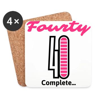 Fourty Complete ... - Coasters (set of 4) - white - Front
