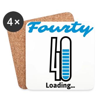 Fourty Loading... - Untersetzer (4er-Set) - Weiß - Vorne