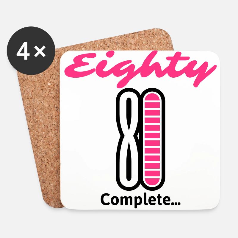 Eighty Complete... - Untersetzer (4er-Set) - Weiß