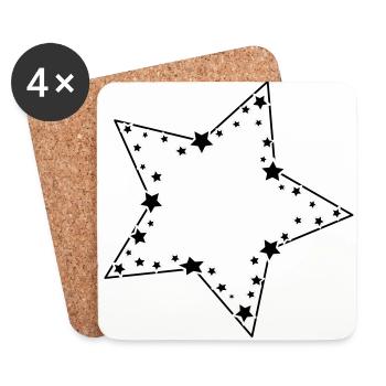 Stars in the Star - Coasters (set of 4) - white - Front