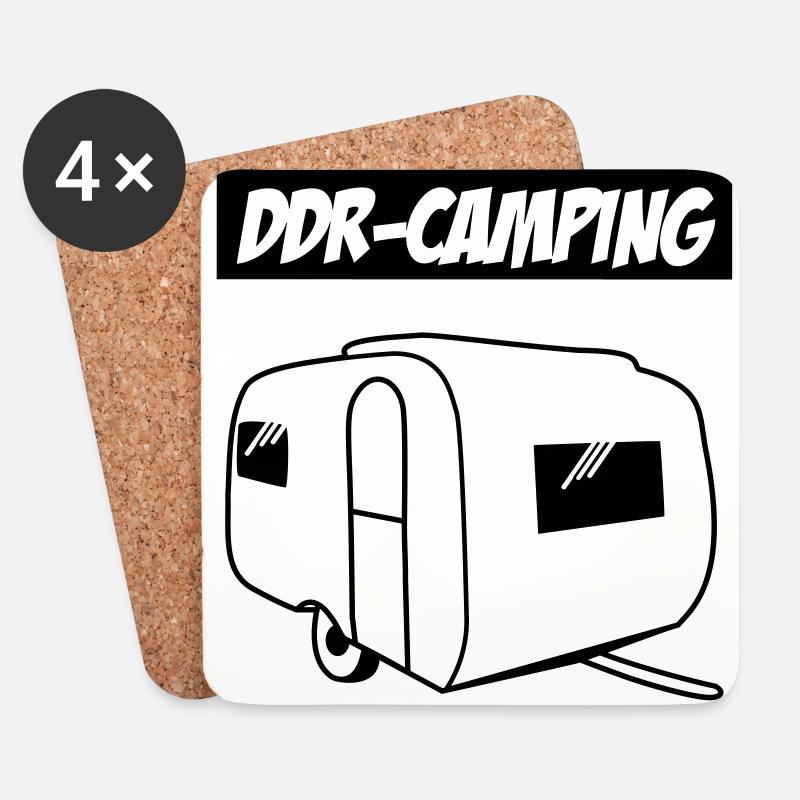 DDR Camping QEK Junior - Coasters (set of 4) - white
