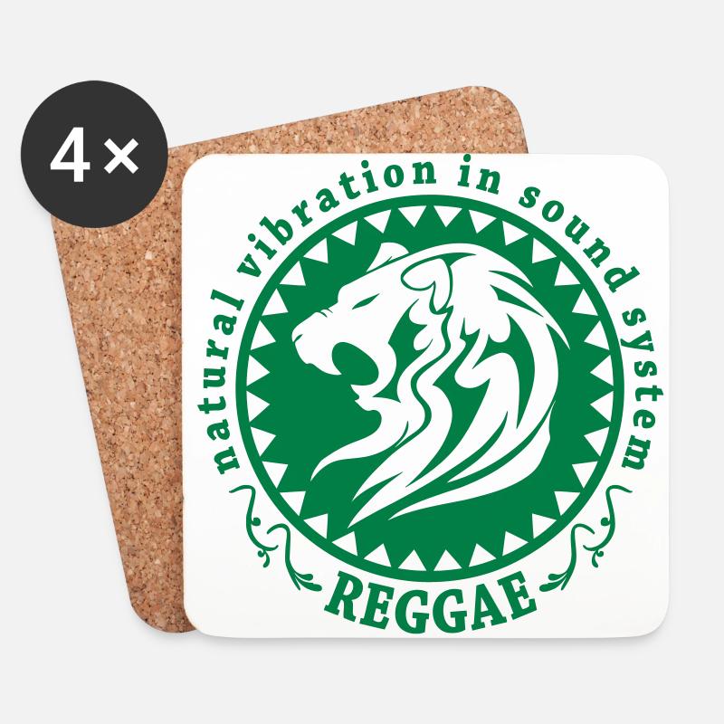 natural vibration in sound system reggae - Untersetzer (4er-Set) - Weiß
