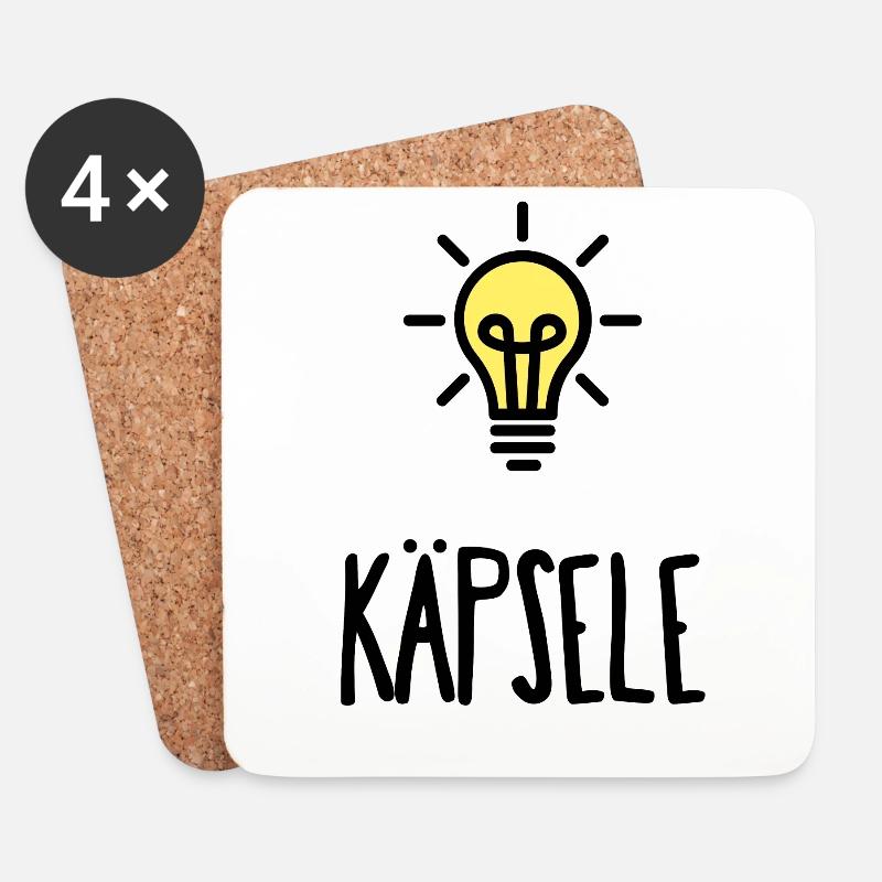Käpsele - Untersetzer (4er-Set) - Weiß