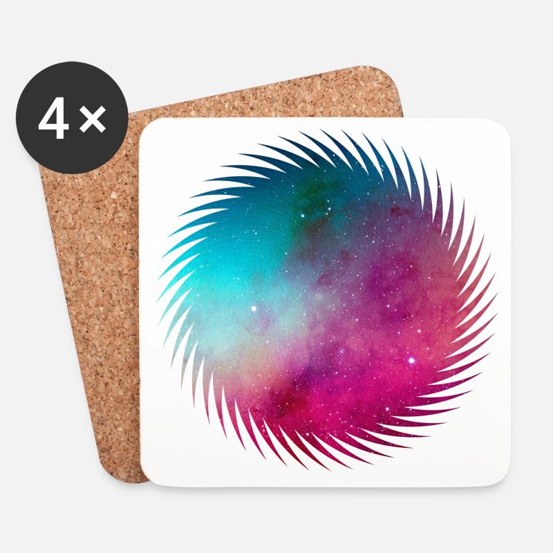 Abstrakte Galaxie - Untersetzer (4er-Set) - Weiß