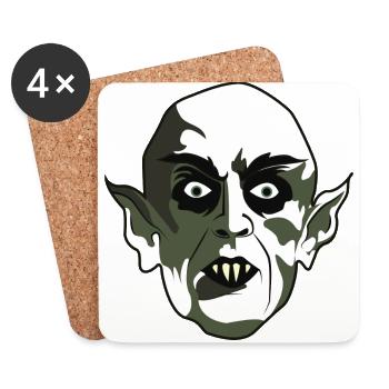 SpaceHoop - Nosferatu - Coasters (set of 4) - white - Front