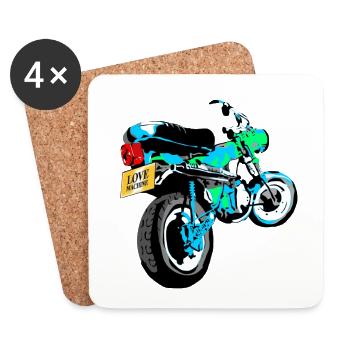 LOVE MACHINE - Coasters (set of 4) - white - Front