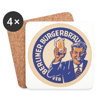 VEB Berliner Buergerbraeu - Untersetzer (4er-Set) - Weiß - Vorne