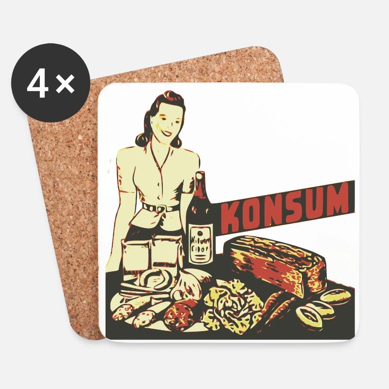 ...und alles aus dem Konsum - Untersetzer (4er-Set) - Weiß