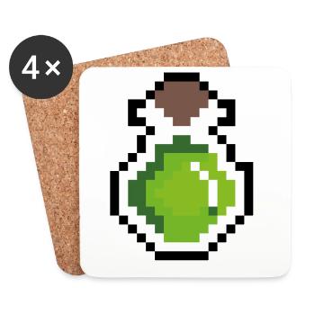 Buvez des pixels verts - Dessous de verre (lot de 4) - blanc - Devant