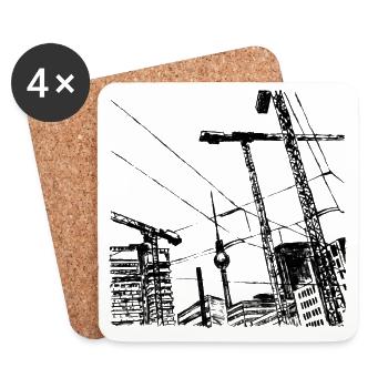 Berlin - Coasters (set of 4) - white - Front