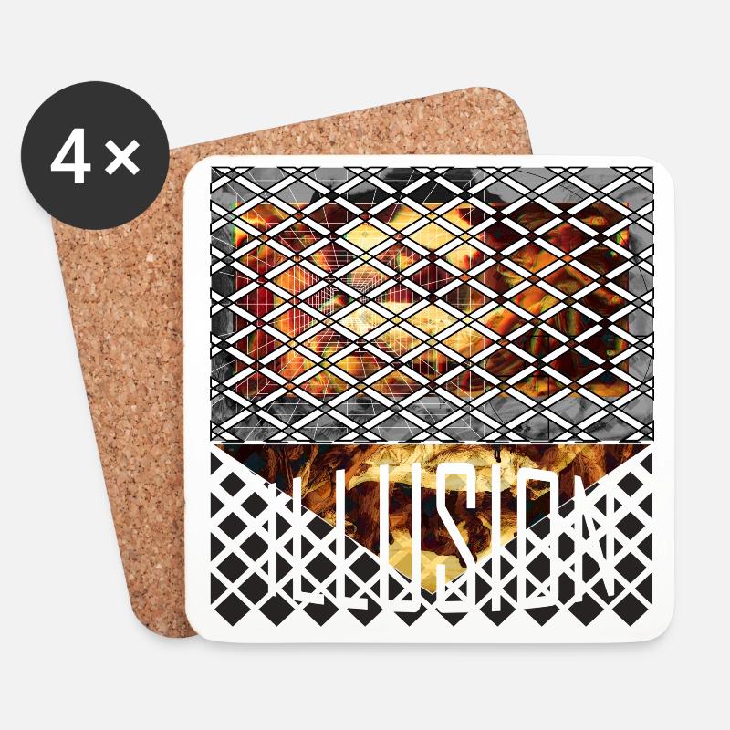 ILLUSION - Coasters (set of 4) - white