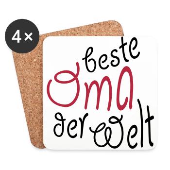 Gift for Grandma - Best Grandma in the world - Coasters (set of 4) - white - Front