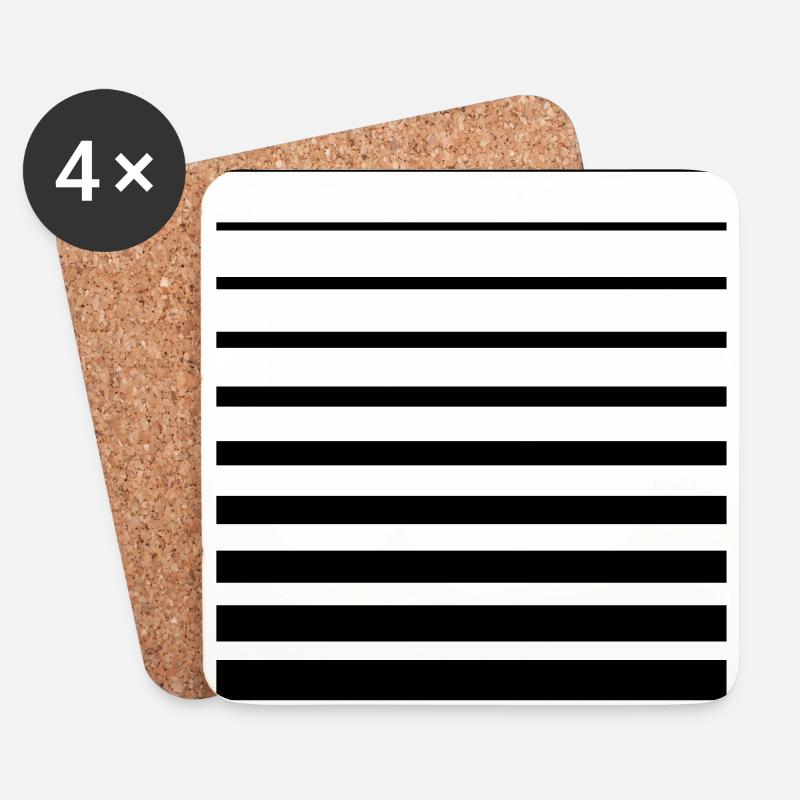 Linien Gradient Grafik - Untersetzer (4er-Set) - Weiß