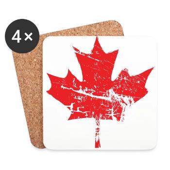 Canadian Maple Leaf - Coasters (set of 4) - white - Front
