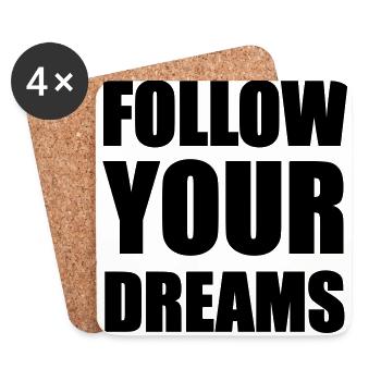 Follow your Dreams - Dessous de verre (lot de 4) - blanc - Devant