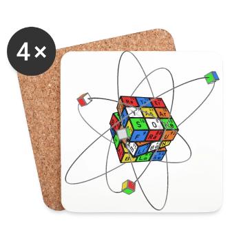 Elemental Cube - Coasters (set of 4) - white - Front