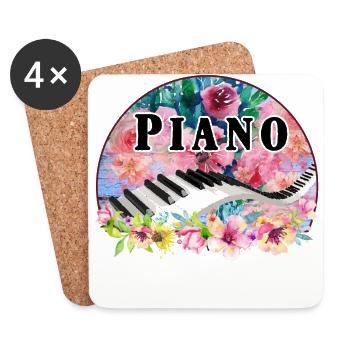 Piano - Coasters (set of 4) - white - Front