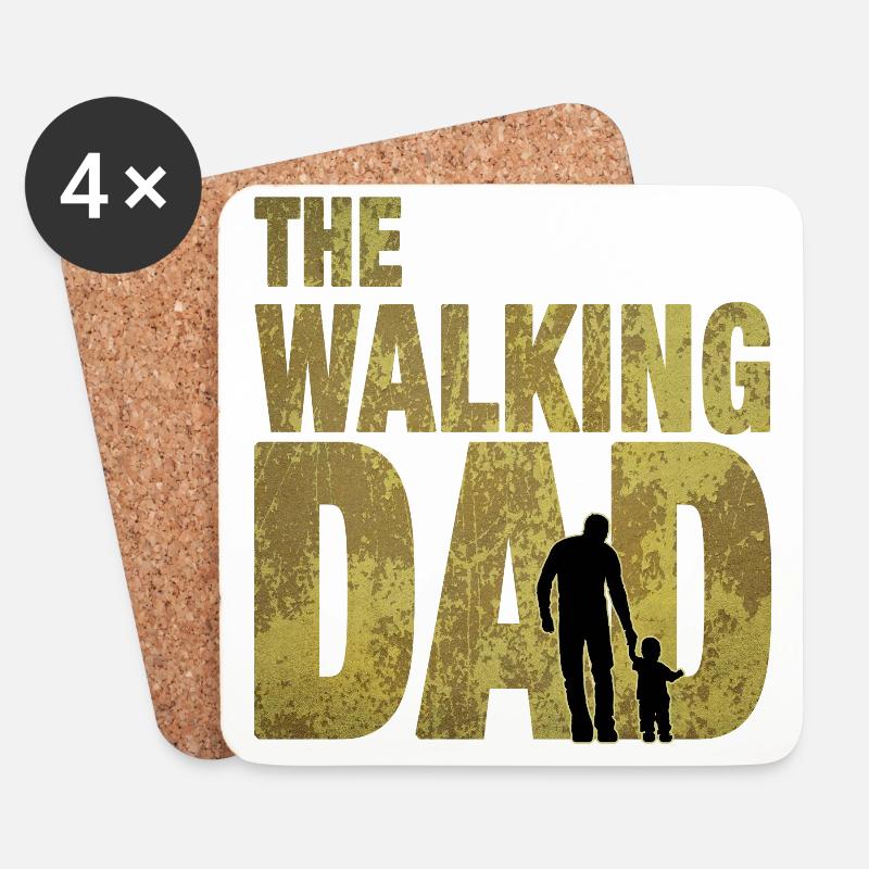 The Walking Dad stolzer Vater Papa Daddy Lustig - Untersetzer (4er-Set) - Weiß