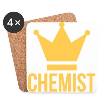 Chimiste / Chimie / Physique / Science / Geek - Dessous de verre (lot de 4) - blanc - Devant