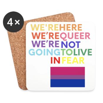 bi - Coasters (set of 4) - white - Front