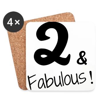 2 - Birthday - Anniversaire - Geburtstag - Humor 2 - Coasters (set of 4) - white - Front