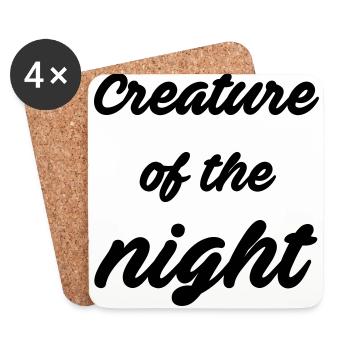Creature of the night - Untersetzer (4er-Set) - Weiß - Vorne