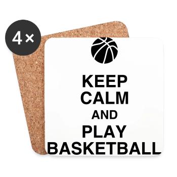 Basketball - Basket ball - Basket-ball - Baskette - Coasters (set of 4) - white - Front