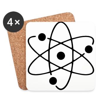 Atom - Coasters (set of 4) - white - Front