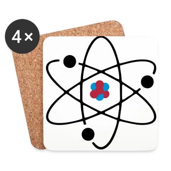 Atom 3 colors - Coasters (set of 4) - white - Front