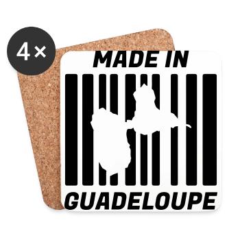 Guadeloupe 971 Guadeloupéen Guadeloupéenne Gwada - Coasters (set of 4) - white - Front