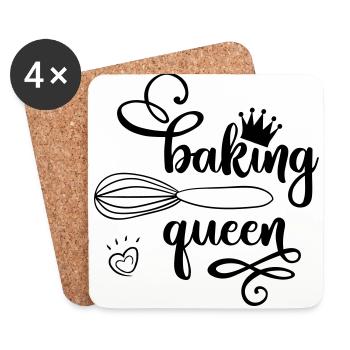 baking_queen - Coasters (set of 4) - white - Front