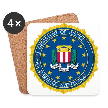FBI Seal - Coasters (set of 4) - white - Front