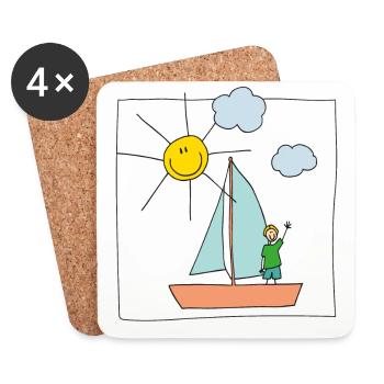 Sailing tour - Coasters (set of 4) - white - Front