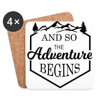 Outdoor Travel Adventure Nature - Coasters (set of 4) - white - Front