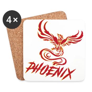 Phönix - Untersetzer (4er-Set) - Weiß - Vorne