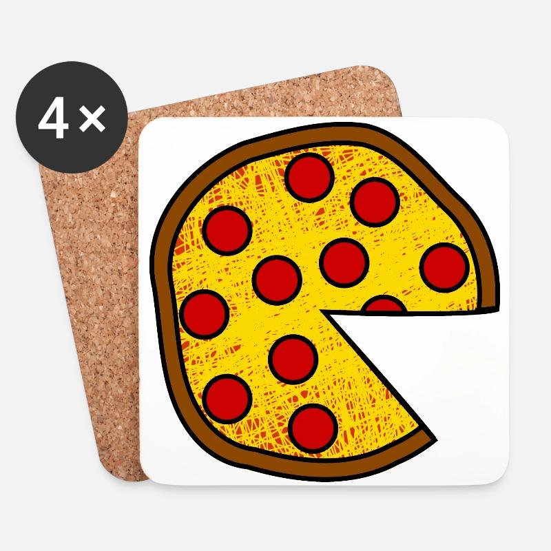 Pizza Vater Sohn Papa Tochter Partnerlook Teil 1 - Untersetzer (4er-Set) - Weiß