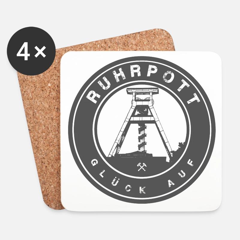 Ruhrpott - Untersetzer (4er-Set) - Weiß