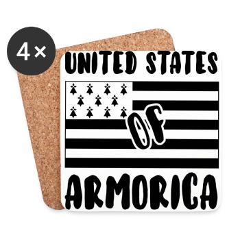 United States of Armorica - Coasters (set of 4) - white - Front