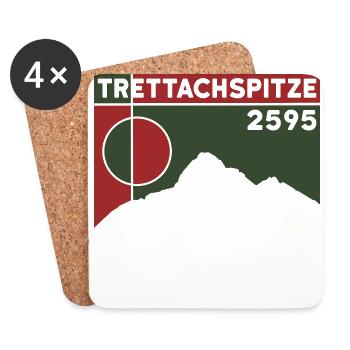 Trettachspitze Crossing Mountain Tour Randonnée - Dessous de verre (lot de 4) - blanc - Devant