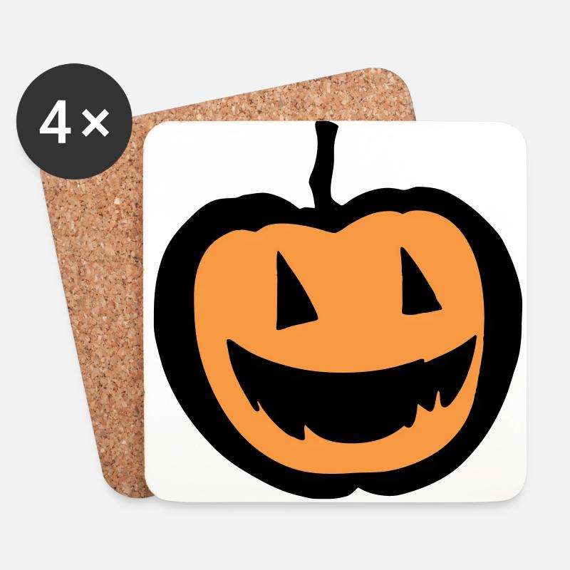 Halloween - Untersetzer (4er-Set) - Weiß