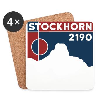 Stockhorn Oberland bernois Randonnée souvenir de Thoune - Dessous de verre (lot de 4) - blanc - Devant