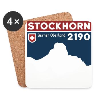 Stockhorn Hiking Bernese Oberland Hike Thun - Coasters (set of 4) - white - Front