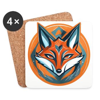 Fuchs - Untersetzer (4er-Set) - Weiß - Vorne