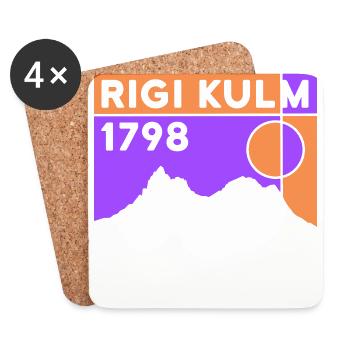 Rigi Kulm Randonnée Lucerne Lac des Quatre-Cantons - Dessous de verre (lot de 4) - blanc - Devant