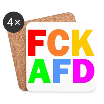 Fck afd - Untersetzer (4er-Set) - Weiß - Vorne